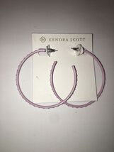 KENDRA SCOTT Val Matte Lilac Iridescent Crystal Hoop Earrings NEW - $35.24