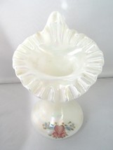  Fenton Jack in the Pulpit Iridescent Vase Hand painted Vintage - £39.95 GBP