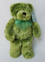 Burton + Burton Teddy Bear Plush Green Bow Soft 11&quot; 2005 New - £17.97 GBP