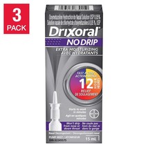 3 Packs of Drixoral No Drip Extra Moisturizing, Nasal Decongestant 15ml ... - £32.48 GBP
