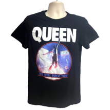 Queen Black Graphic Band Music T-Shirt Medium Freddy Mercury We Will Roc... - $19.79