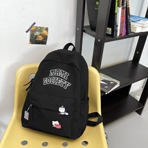 New Simple Nylon Women Backpack Kawaii Letter Travelling Bag For Teenage Girls C - £30.62 GBP