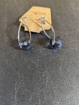 Pair Of Hand Made Hoop Style Earrings With Purple Glass Balls - $16.67 CAD