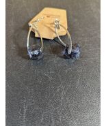 Pair Of Hand Made Hoop Style Earrings With Purple Glass Balls - $16.67 CAD