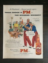 Vintage 1952 PM Blended Whiskey Full Page Original Ad 1221 - £5.20 GBP