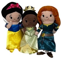 Disney Princess Bean Plush 6” Tiana Merida Snow White Lot Of 3 - £11.98 GBP