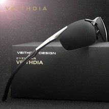 VEITHDIA Brand Men&#39;s Aluminum Magnesium Sun Glasses Polarized UV400 Sun ... - £19.06 GBP