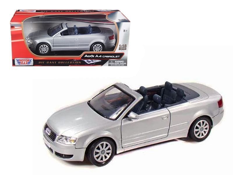 2004 Audi A4 Cabriolet Silver 1/18 Diecast Model Car by Motormax - £49.94 GBP