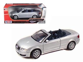 2004 Audi A4 Cabriolet Silver 1/18 Diecast Model Car by Motormax - £47.77 GBP