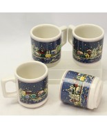 Oneida Holiday Harbor Mugs Christmas Lot of 4 Xmas - €21,02 EUR
