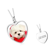 Full Color Photo Picture Personalized Necklace Custom Etched - £123.81 GBP