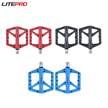 Litepro DU Bearing Hollow Non-slip Pedal Folding Bicycle Antiskid Nylon Chromium - £17.48 GBP