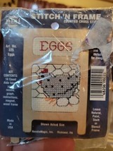 Vntg NMI (Needle Magic Inc.) Stitch &#39;N Frame Counted Cross Stitch #225 Eggs - D2 - £7.09 GBP