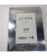 IKEA Glana Silver Metal Picture Frame 4X6&quot; photo shiny chrome modern met... - $24.00