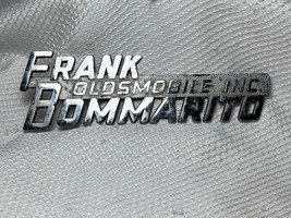 Vtg Frank Bommarito Oldsmobile Inc Car Auto Vehicle Metal Dealer Emblem - £23.85 GBP