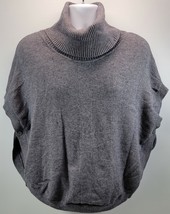 MM) Sisters Gray Cowl Turtle Neck Short Sleeve Cape Poncho Sweater Women... - €11,01 EUR