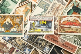 1920-1922 Germany Notgeld (Emergency Money) 25pc - City &amp; Street Scenes Themes - £79.32 GBP