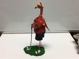 Department 56 pink flamingo resin 56-34782 tabletop 9 3/4” red Hawaiian ... - $602.16 MXN