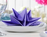 Folded Decorative Napkins Set of 12 Purple Easter 3 Ply Paper Art Giftcraft - £10.11 GBP