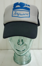 Vintage FERGUSON Tractor Snapback Mesh Cap Trucker Hat NISSUN Black Blue... - £26.44 GBP