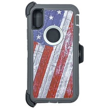 for iPhone X/Xs Heavy Duty Case w/ Clip USA FLAG - £6.70 GBP