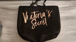 Victoria&#39;s Secret Beach Cooler Picnic Bag Insulated Wine Tote Black Gold... - £10.81 GBP