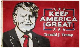 K&#39;s Novelties 3x5 Keep America Great Donald J. Trump Red Polyester Flag 3&#39;x5&#39; Gr - £10.07 GBP
