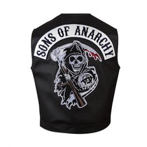 Men&#39;s SOA Motorcycle Riders Genuine Leather Jacket/Vest - BNWT - $99.99