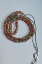 AAA Natural Fire Opal Beads Rondelle Opal Beaded Necklace Halloween Gift - $135.00