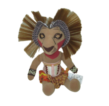 Simba Lion King Plush Tribal African Clothing 11&quot; Brown Stuffed Doll Disney - £7.95 GBP