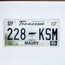 2007 United States Tennessee Maury County Passenger License Plate 228 KSM - £10.17 GBP