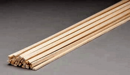 40 PIECES MAPLE HARDWOOD SQUARE STRIP 12&quot; X 1/8&quot; X 1/8&quot; LUMBER WOOD MODE... - $23.71