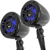 Four-Inch, Two-Way, 300-Watt Seismic Audio Sa-Lsb-Led Outdoor Speakers With Led - £61.68 GBP