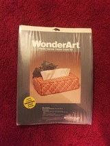 Vintage 70s WonderArt Plastic Canvas Tissue Cover Kit #6003 - by Needlecraft