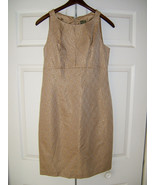 Taylor Size 4 Ladies Golden Designer Short Sleeve Metallic Dress (Beauti... - £25.57 GBP