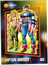 1992 Marvel Impel Origins Captain Americal Trading Card #166 EUC Sleeved... - $1.85