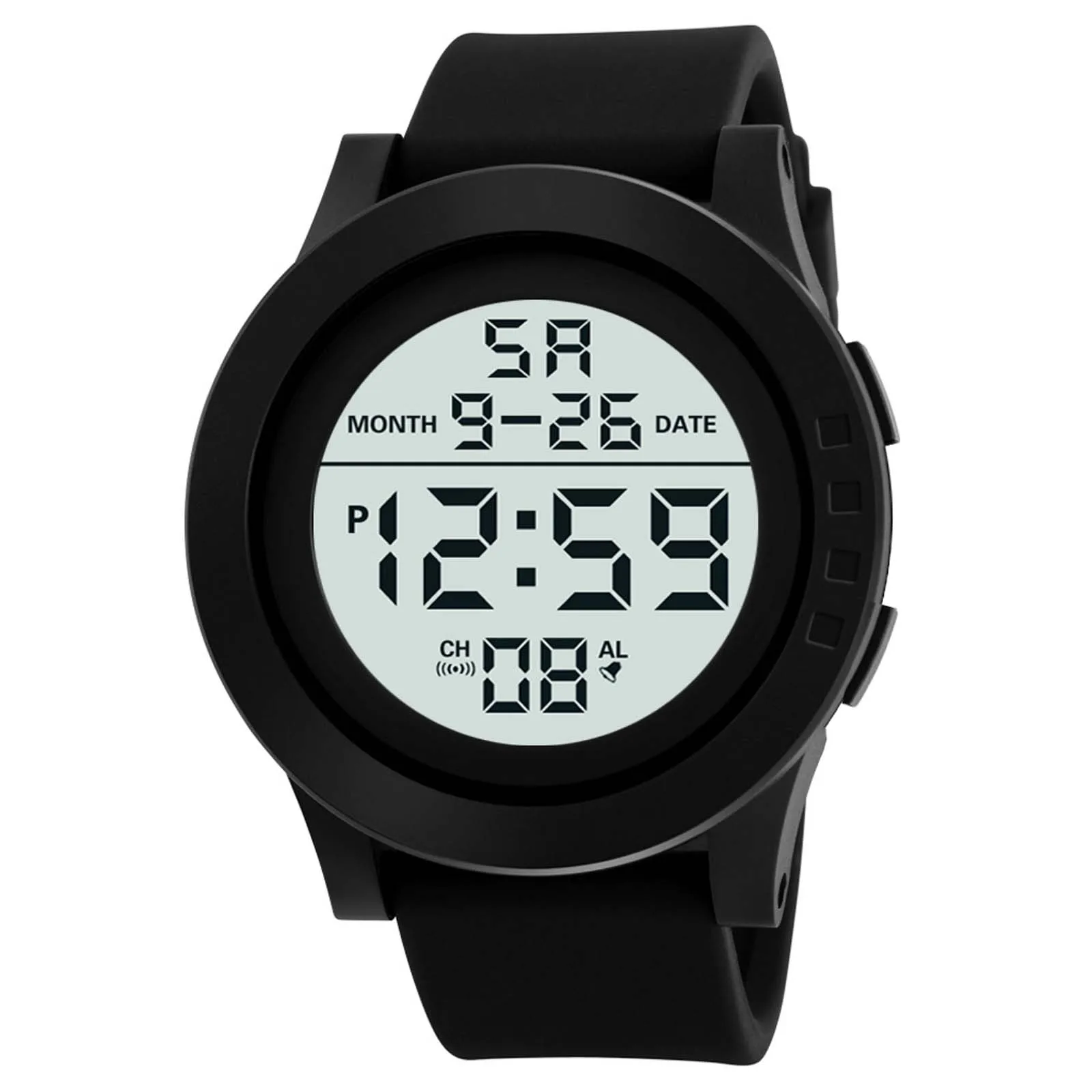 Eillysevens Men Digital Watch Led Display 50m Waterproof Male Wristwatch... - £90.84 GBP