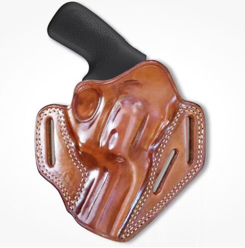 Fits Colt Python 357 Magnum 2-1/2”BBL Leather 3-Slot Belt Holster #1305# RH - $54.44