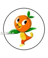 30 ORANGE BIRD ENVELOPE SEALS LABELS STICKERS 1.5" ROUND BIRTHDAY PARTY FAVORS - $7.49