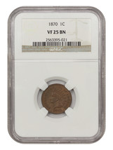 1870 1C NGC VF25 - £234.86 GBP