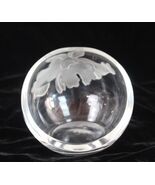 VTG DOROTHY THROPE SIGNED IRIS ETCHED VOTIVE/TEA LIGHT CANDLE HOLDER EUC... - $18.95