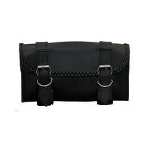 Vance Leather 2 Strap Tool Bag with Braid Accents - $43.68