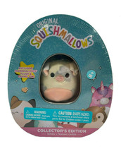Squishmallows Micro Plush Rosie Pig Collector&#39;s Tin Pin Trading Cards - £25.58 GBP