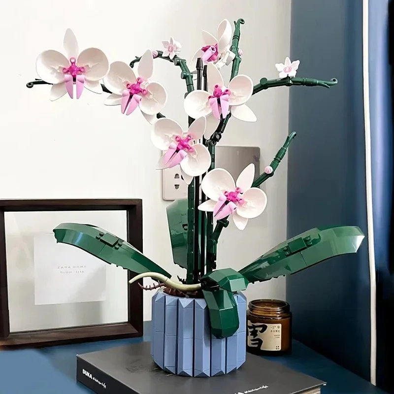 Orchid Bouquet Block Flower Succulents Potted Building Blocks MOC 10311 Plant - £21.60 GBP