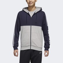 adidas Originals Men Essential Jacket FM3447 Ink/Medium Grey Heather/White - $34.20