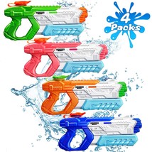 Water Gun For Kids Adults - 4 Pack Soaker Squirt Guns With High Capacity... - £28.78 GBP