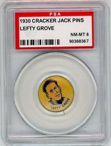 1930 Cracker Jack Pins Lefty Grove PSA 8 P1235 - £336.32 GBP