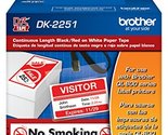 Brother Genuine DK-2251 Continuous Length Replacement Labels, Black/Red ... - $35.90+