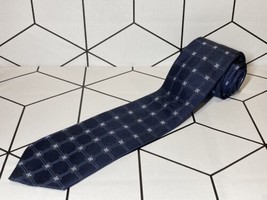 Donald Trump Mens Necktie Tie 100% Silk Blue Geometric square Print - £30.36 GBP