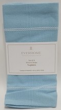 Everhome Set Of 4 Woven Stripe Napkins, Blue Size 18inx18in - $20.78